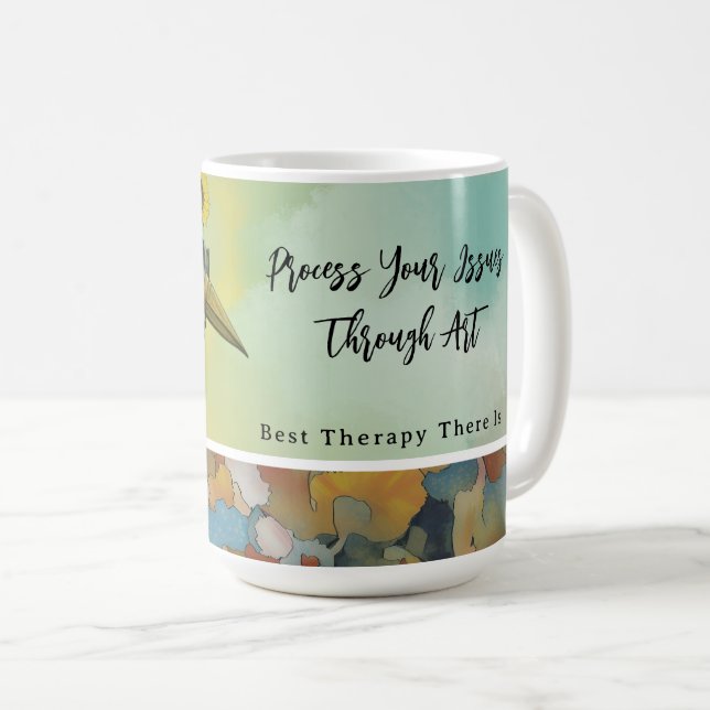Caneca De Café Process Your Trauma Through Art Mug. (Frente Esquerda)