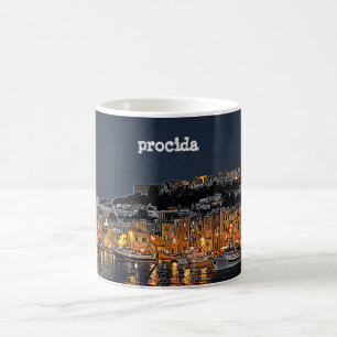 Caneca De Café PROCIDA - Marina Grande - panorama à noite -