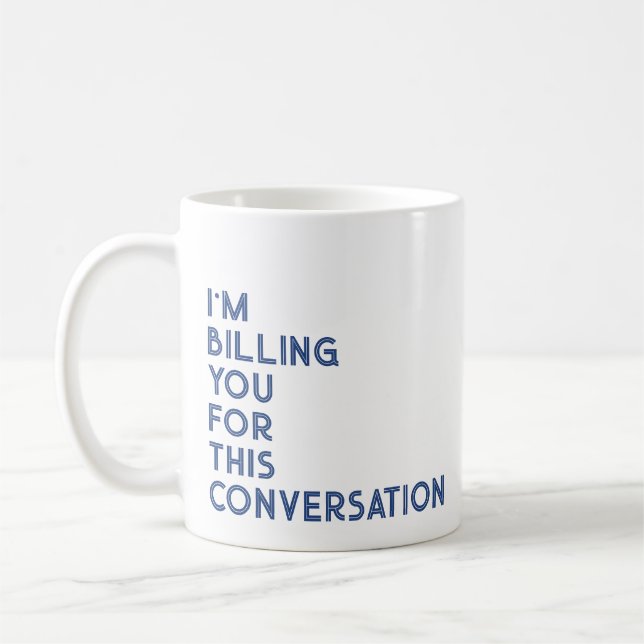 Caneca De Café Procurador Gift Funny Dizendo Azul (Esquerda)