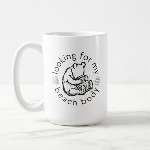 Caneca De Café Procurando meu corpo de praia com Winnie-the-Pooh