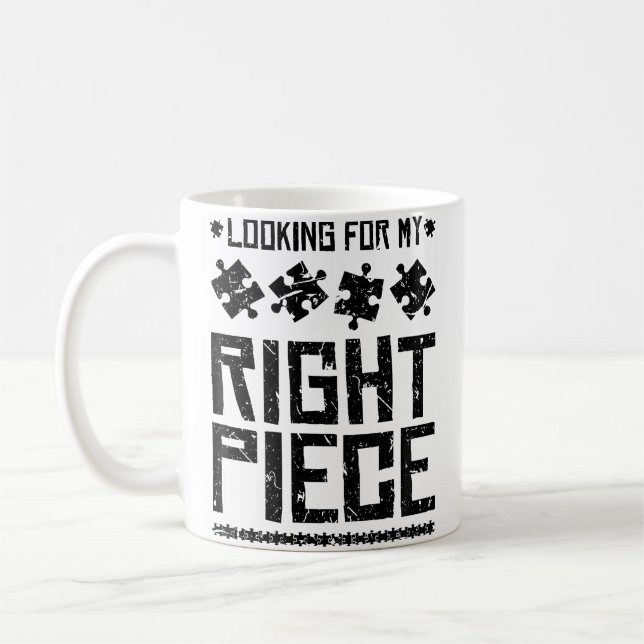 Caneca De Café Procurando Minha Peça Certa Puzzle (Esquerda)