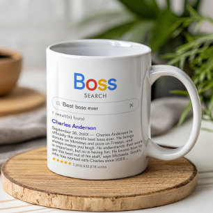 Caneca De Café Procurar Melhor Chefe Engraçado de Sempre com Mens