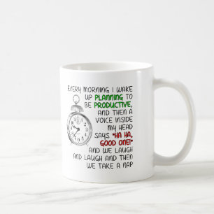 Caneca De Café Produtividade Nap Engraçado Mug