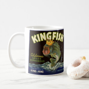 Caneca De Café Produto Vintage Pode Etiquetar Arte, Kingfish Aspa