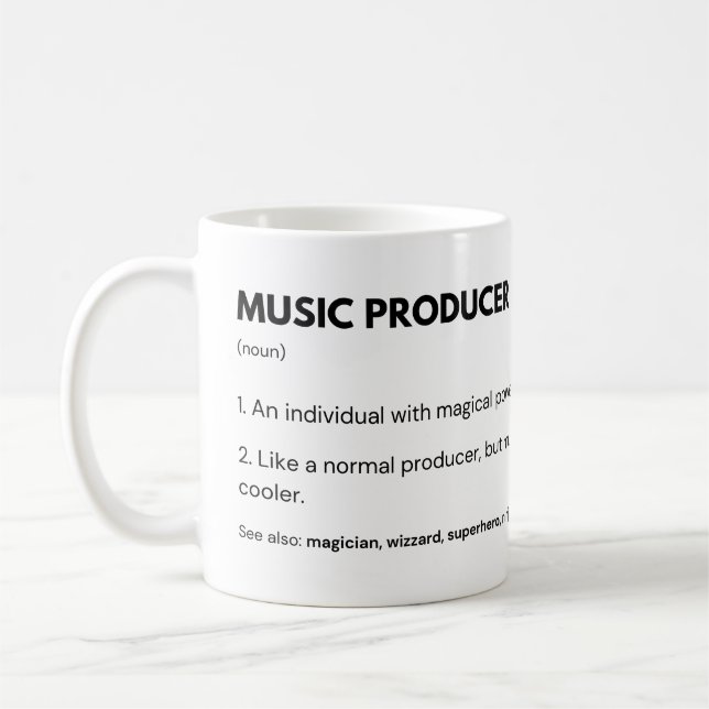 Caneca De Café Produtor Musical E Engenheiro de Áudio Produção (Esquerda)