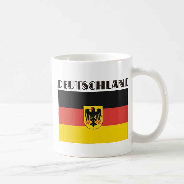 Caneca De Café Produtos alemães & design de Deutsch! (Direita)