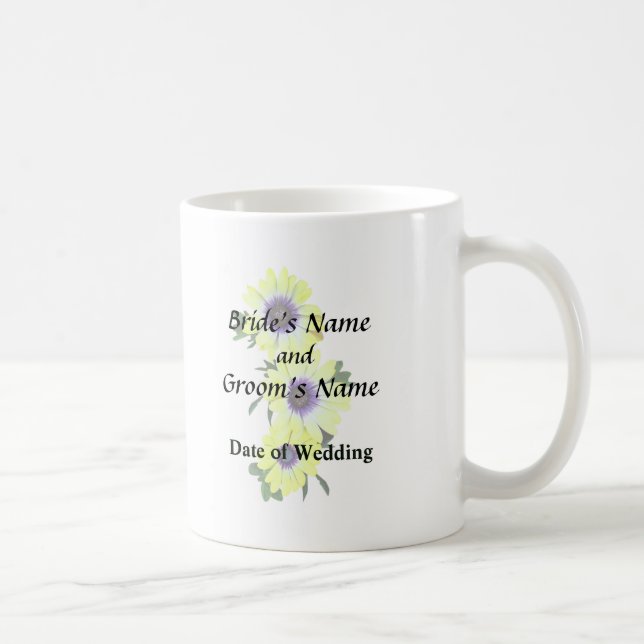 Caneca De Café Produtos de Casamento Sinfônico de Lemon Afro-Dais (Direita)