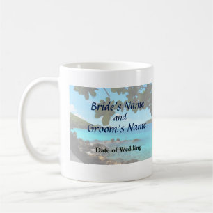 Caneca De Café Produtos para Casamento na Praia Peaceful Beach St