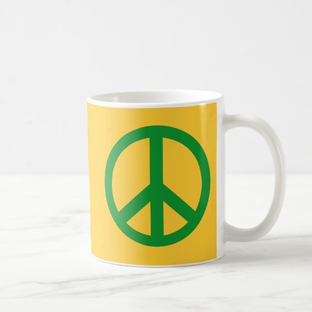 Caneca De Café Produtos verdes do sinal de paz (Direita)