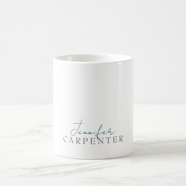 Caneca De Café Professional elegant modern minimalist plain (Centro)