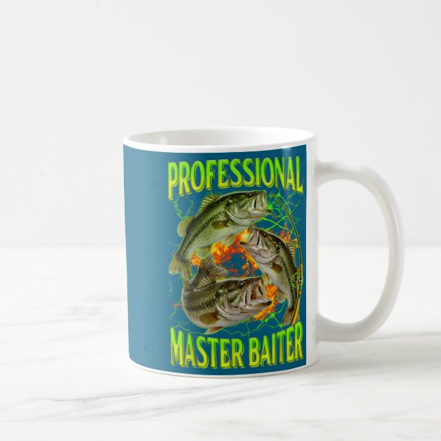 Caneca De Café Professional Master Baiter Funny Fishing Meme Boot (Direita)