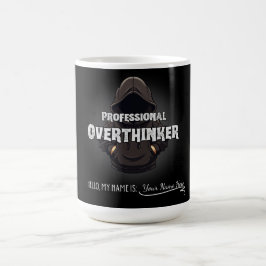 Caneca De Café Professional Overthinker Funny Custom Name Mug
