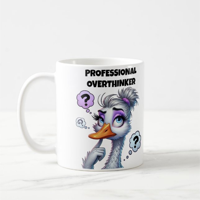 Caneca De Café Professional Overthinker Mom (Esquerda)
