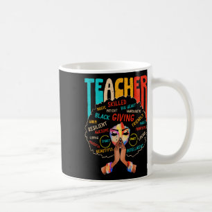 Caneca De Café Professor Afro Black History Month afro-americano