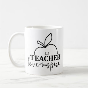 Caneca De Café Professor Amor Inspire Engraçado