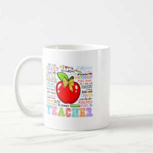 Caneca De Café Professor Arco Lápis Maçã Divertido Ck Para Escola