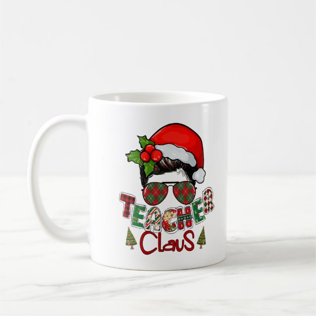 Caneca De Café Professor Claus Santa Hat Professor de Natal (Esquerda)