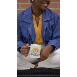 Caneca De Café Professor Colorido do Arco-Íris 1rua