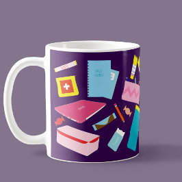 Caneca De Café Professor Colorido Moderno Bonito Que Tem Mug