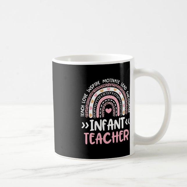Caneca De Café Professor criança Cute Tie Dye Rainbow Heart Dayca (Direita)