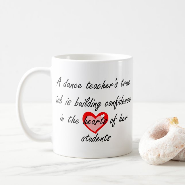 Caneca De Café Professor da dança - confiança da construção (Com Donut)