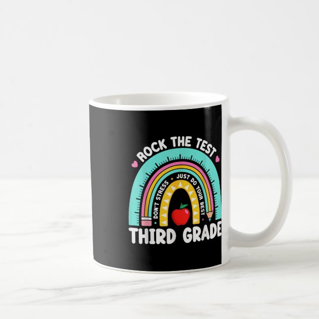 Caneca De Café Professor de 3º grau Rock no Dia de Teste Terceiro (Direita)