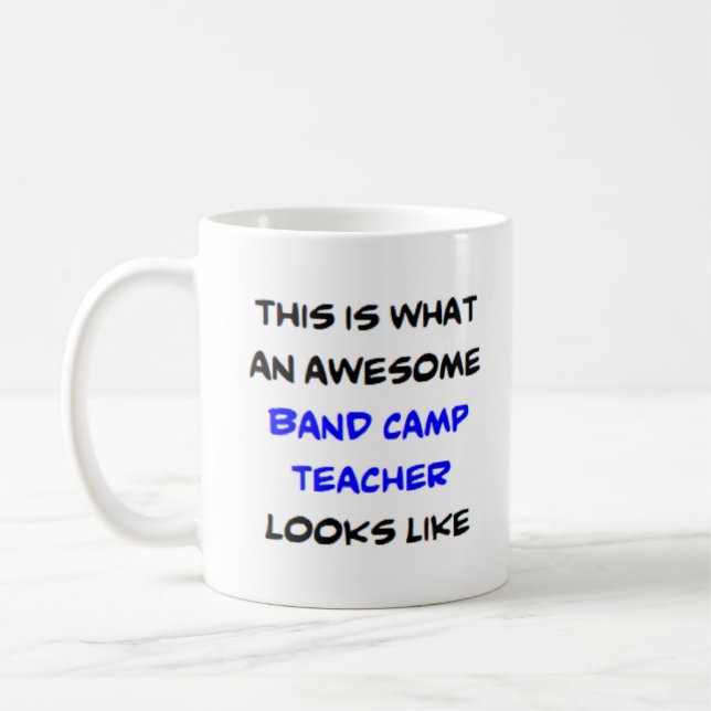 Caneca De Café professor de acampamento de bandas, incrível (Esquerda)