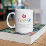 Caneca De Café Professor de Arco-Íris Moderno, Aquarela Obrigado<br><div class="desc">Você é meu herói, professor. Presente perfeito para seu professor de escola favorito no Natal, Volta à escola, Fim do Ano ou Dia de Apreciação de Professores. Personalize com sua própria definição para criar um presente único, divertido e pensativo. Diga ao professor do seu filho o quanto ele ou ela...</div>