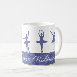Caneca De Café Professor de Balé Ballerina Personalizada Roxo