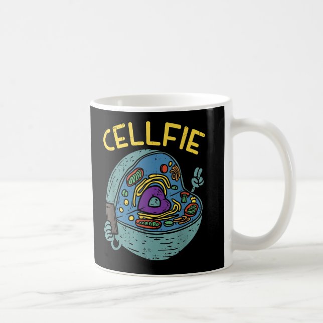 Caneca De Café Professor de Biologia Científica Cell Fie Funny (Direita)