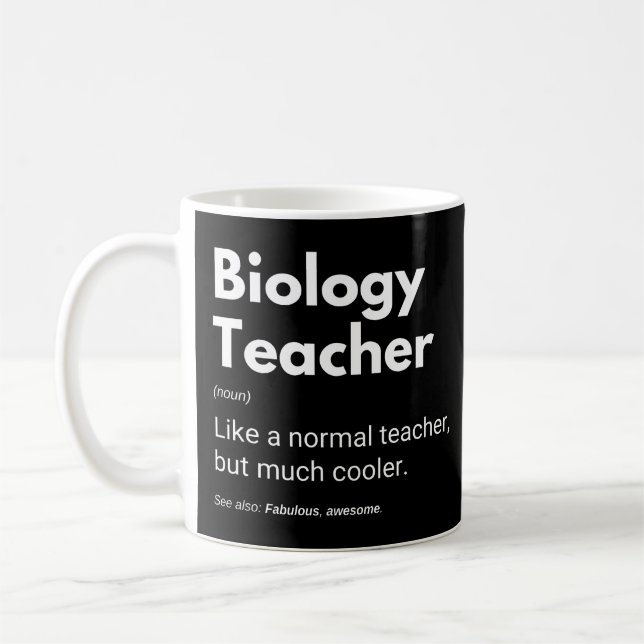 Caneca De Café Professor de Biologia Engraçado Dizendo (Esquerda)