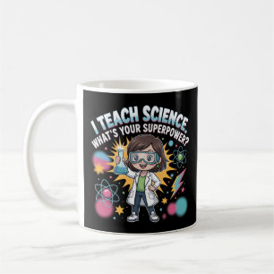 Caneca De Café Professor de Ciência Kawaii – Superpoder Fofo Chib