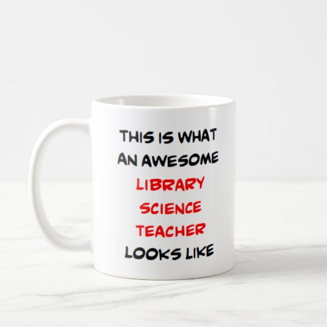 Caneca De Café professor de ciências da biblioteca, incrível (Esquerda)