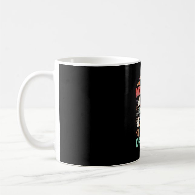 Caneca De Café Professor de Creche de Halloween Monstros Pequenos (Esquerda)
