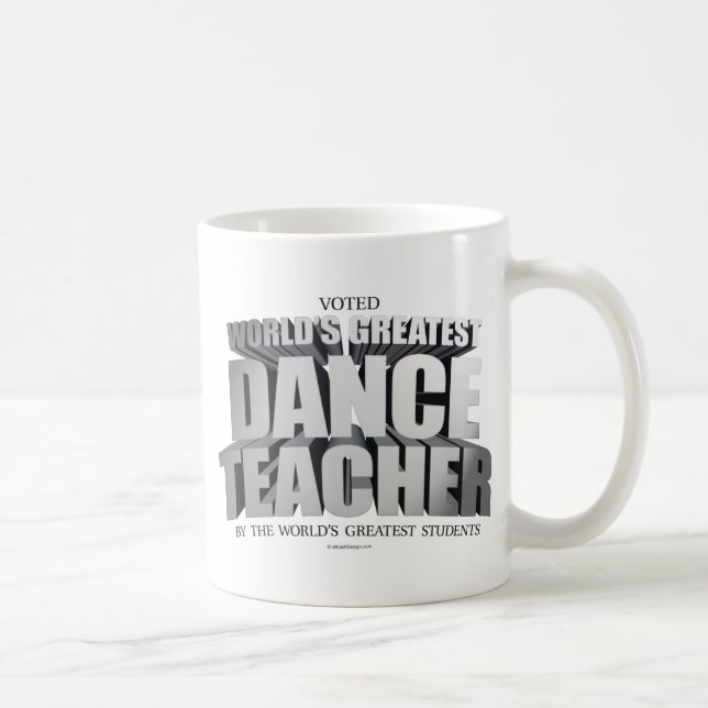 Caneca De Café Professor de dança do mundo (Direita)