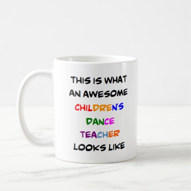 Caneca De Café professor de dança infantil, incrível (Esquerda)