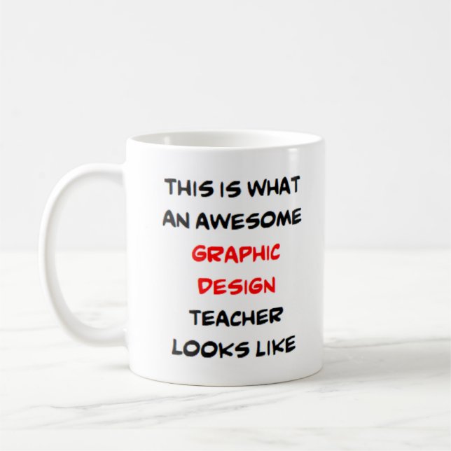 Caneca De Café professor de design gráfico, incrível (Esquerda)