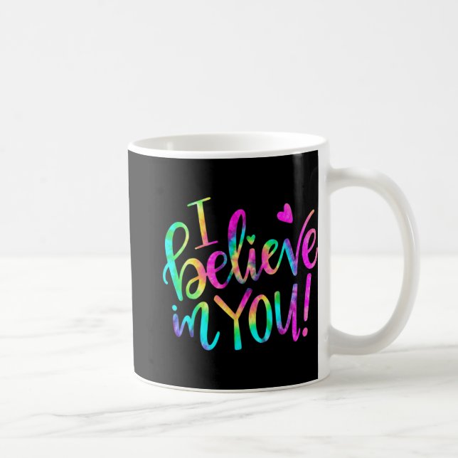 Caneca De Café Professor De Dia Eu Acredito Em Testes De Camisa (Direita)