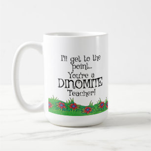 Caneca De Café Professor de Dinomite! Professores presente,