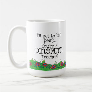 Caneca De Café Professor de Dinomite! Professores presente,