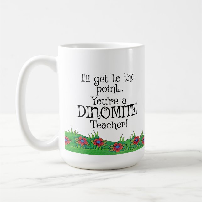 Caneca De Café Professor de Dinomite! Professores presente, (Esquerda)