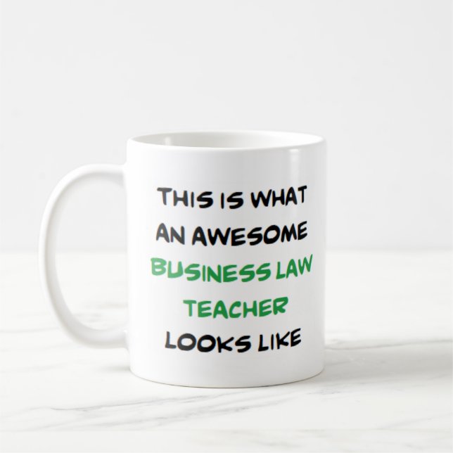 Caneca De Café professor de direito empresarial, incrível (Esquerda)