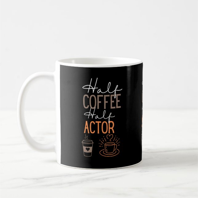 Caneca De Café Professor de Drama de Meio Café (Esquerda)