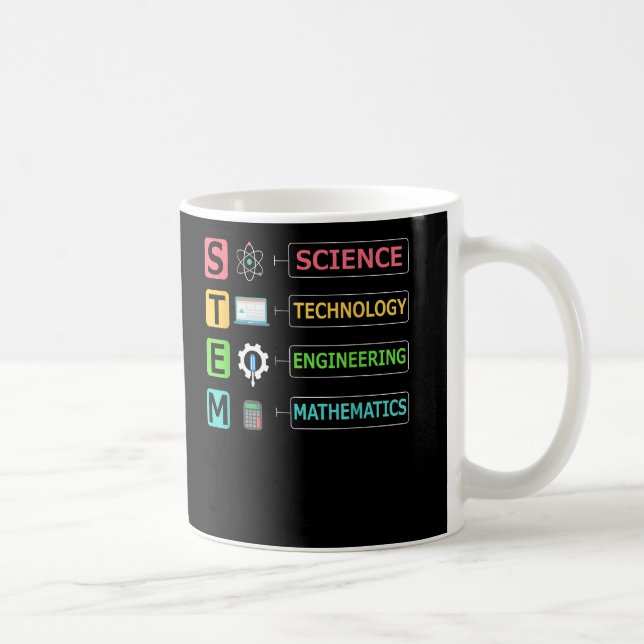 Caneca De Café Professor de Engenharia de Matemática da STEM Scie (Direita)