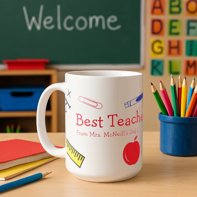 Caneca De Café Professor de escola (Criador carregado)