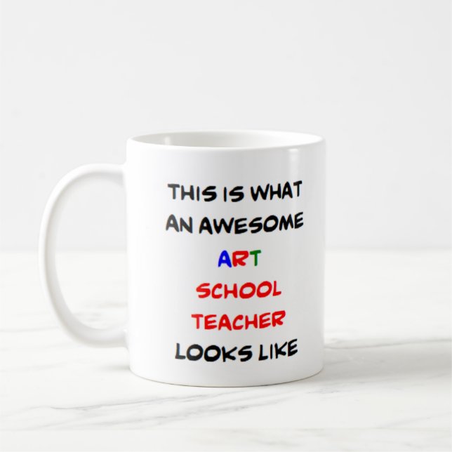 Caneca De Café professor de escola de arte, incrível (Esquerda)