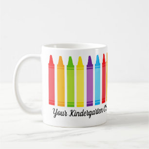 Caneca De Café Professor de Escola Personalizada Crayon