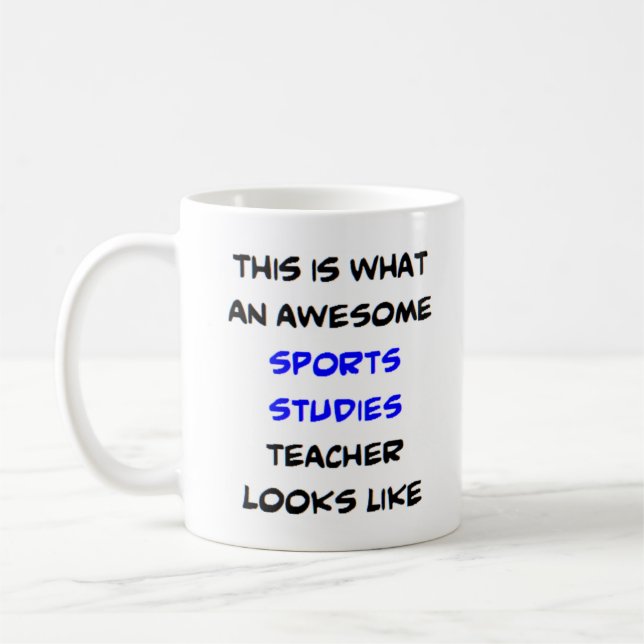 Caneca De Café professor de estudos esportivos, incrível (Esquerda)
