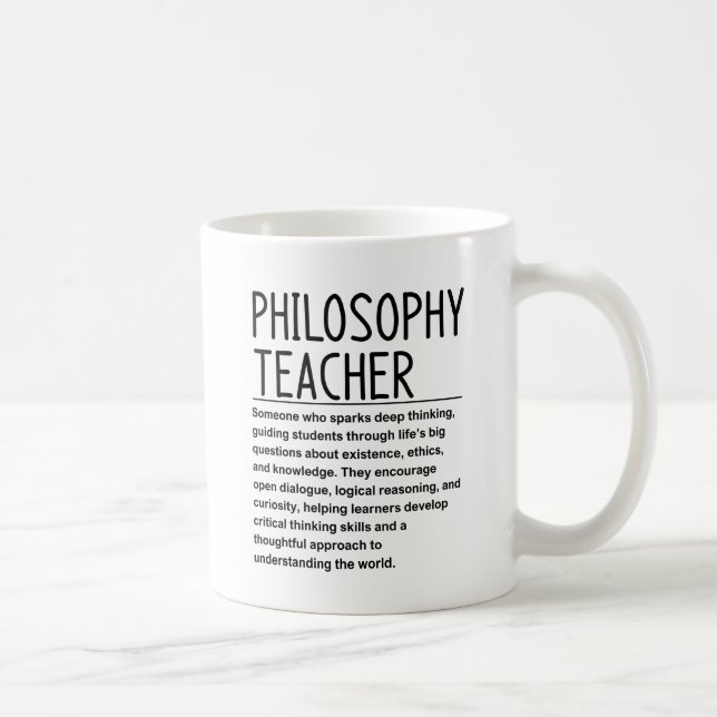 Caneca De Café Professor de filosofia (Direita)