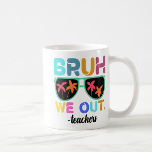 Caneca De Café Professor de Fim do Ano Escolar Summer Bruh